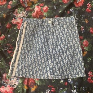 Dior monogram blue skirt